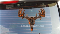 Orange Ambush Camo Deer Skull S4