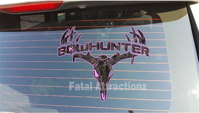 Pink Ambush Camo Bowhunter Deer Skull S4