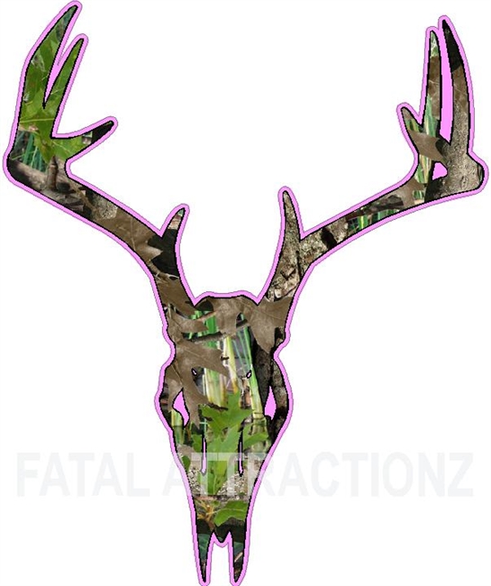 Pink Camo Deer Skull S11