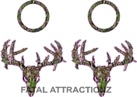 Pink Camo Zombie Deer Skull Cornhole Pack