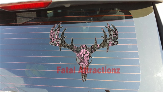 Pink Hybrid Camo Deer Skull S4
