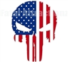 Rugged American Flag Skull