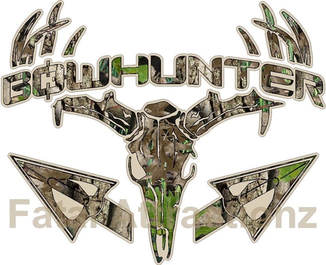 Tan Camo Bowhunter Deer Skull S4 Arrows