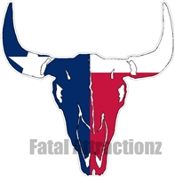 Texas Flag Bull Skull