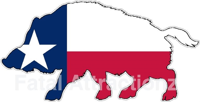 Texas Flag Wild Hog