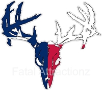 Texas Flag Zombie Deer Skull