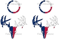 Texas Flag Zombie Deer Skull Cornhole Pack