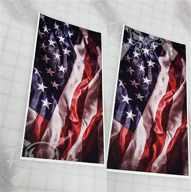 Wavy American Flag  Cornhole Cover Vinyl Wrap