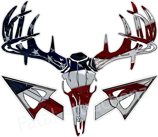 American Flag Deer Skull S4 Arrows