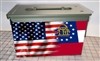 Ripped American Flag Georgia Ammo Can Box Wrap Set