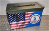 Ripped American Flag Virginia Ammo Can Box Wrap Set