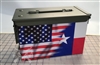 Ripped American Flag Texas Ammo Can Box Wrap Set
