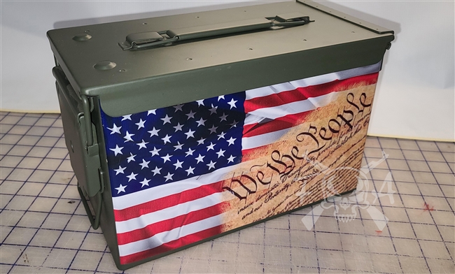 Ripped We The People American Flag Ammo Can Box Wrap Set