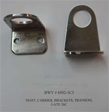 MAST, CARRIER, BRACKETS, TRANSOM, LATE 26C, PAIR