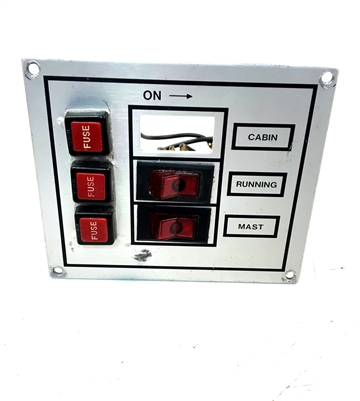 FUSE PANEL, 3 TOGGLE, SILVER