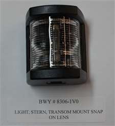 LIGHT, STERN, TRANSOM MOUNT SNAP ON LENS