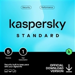 Kaspersky Standard 2024 5 Device 1 Year Antivirus PC/Mac/Android UK Download