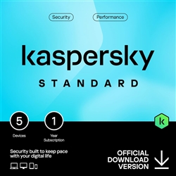 Kaspersky Standard 2024 5 Device 1 Year Antivirus PC/Mac/Android UK Download