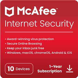 McAfee Internet Security 2024 - 10 User 1 Year Licence