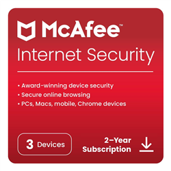 McAfee Internet Security 2024 - 3 User 2 Year Licence