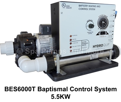 BES6000T Baptismal Equipment System BES-6000T Hydroquip Baptistry Heater Complete with Timer
