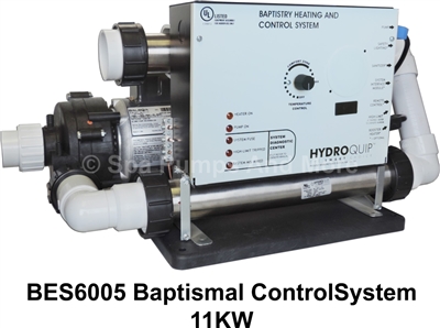 BES6005 Baptismal Equipment System BES-6005 11kW Hydroquip Baptistry Heater Complete