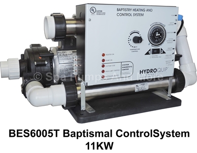 BES6005T Baptismal Equipment System BES-6005T 11kW Hydroquip Baptistry Heater Complete with Timer