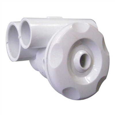 Bath Jet Assembly Classic White color, Waterway Plastics 1" x 1/2" jet body