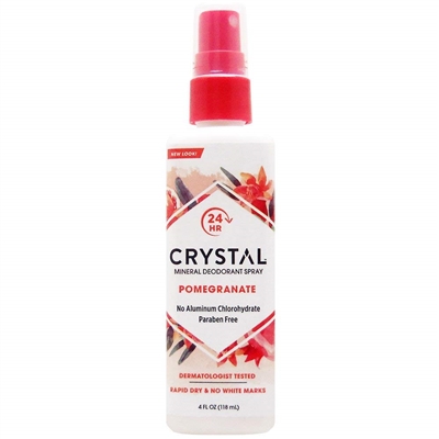 Crystal Essence Mineral Deodorant Body Spray Pomegranate - 4 fl oz