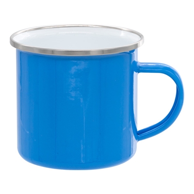 12 oz. Light Blue Camper Mug with Silver Lip