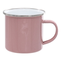 12 oz. Pink Camper Mug with Silver Lip