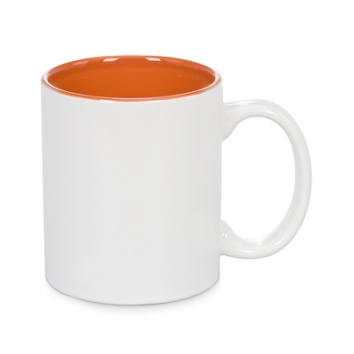 11 oz Two Tone Colored Mug - Orange
