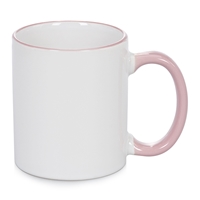 11 oz Rim & Handle Colored Mug - Pink - ORCA