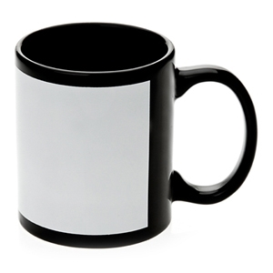 Black Mug 11oz - White Patch - Orca