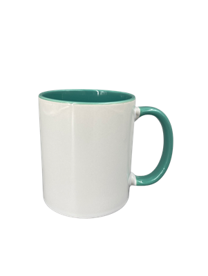 11 oz. Ceramic Mug - Inner/Handle - Malachite Green - Orca