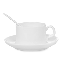 4 oz.  Coffee Mug with Saucer and Spoon - Orca