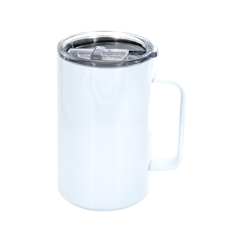20oz. White Stainless Steel Sublimation Mug with Lid by Make
