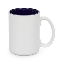 15 oz Two Tone Colored Mug - Navy