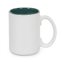 15 oz Two Tone Colored Mug - Green