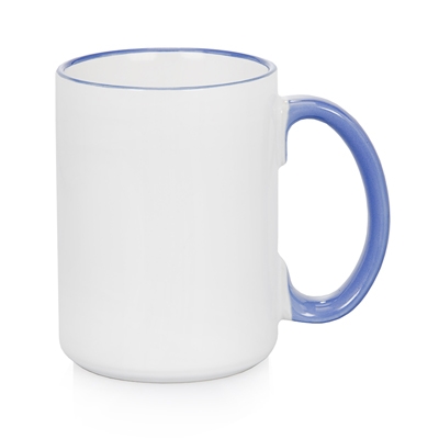 15 oz Rim & Handle Colored Mug - Cambridge Blue