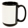 Black Mug 15oz  - White Patch - Orca