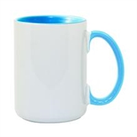 15 oz. Inner/Handle Light Blue Orca Mugs
