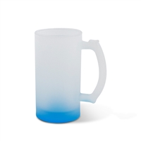 16 oz Glass Beer Stein - Frosted - Gradient Blue -  ORCA