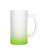 16 oz Glass Beer Stein - Frosted - Gradient Green -  ORCA