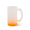16 oz Glass Beer Stein - Frosted - Gradient Orange