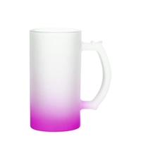16 oz Glass Beer Stein - Frosted - Gradient Purple -  ORCA
