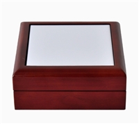 Jewelry Box - Red Mahogany 4" X 4" tile