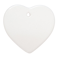 Ceramic Ornament - 3" Heart  25pcs/pack