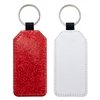 Fashion Sparkle Keychain - Red Rectangle (PU)