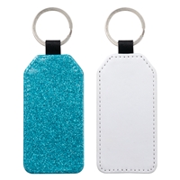 Fashion Sparkle Keychain - Blue Rectangle (PU)